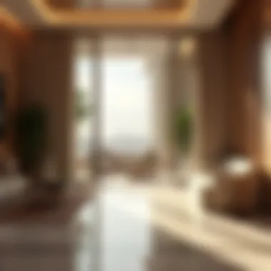 Luxury Interior Design of Al Firdous Building Interior view highlighting luxury design elements of Al Firdous Building