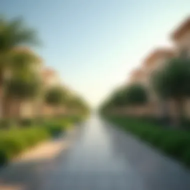 Community amenities in Al Warsan Village including parks and recreational areas