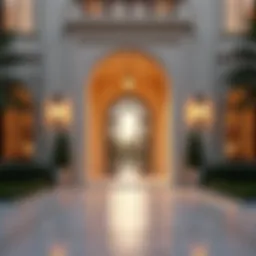 Luxurious property entrance in Dubai