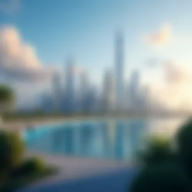Dubai's Luxurious Skyline Skyline of Dubai showcasing luxury real estate