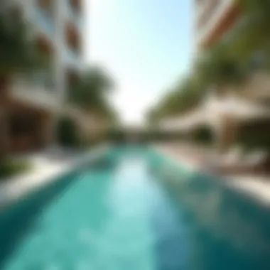 Exquisite Outdoor Pool at Elan Dubai An elegant outdoor pool at Elan Dubai