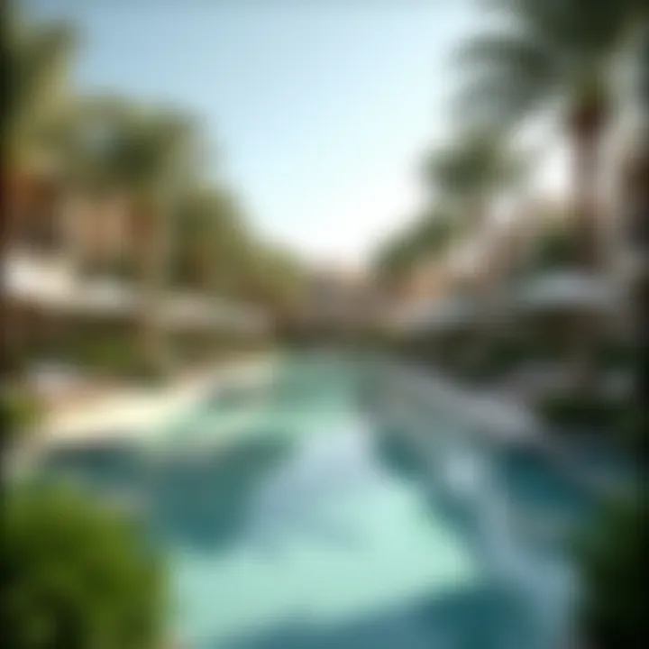 Luxurious amenities at Emaar Oasis including pools and gardens