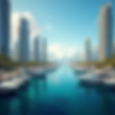 Dubai Marina: Where Modern Living Meets Leisure The Dubai Marina lined with skyscrapers and yachts