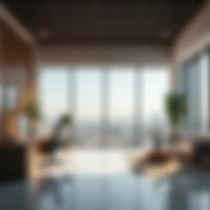 Interior view of a modern office space within the Azizi Office complex