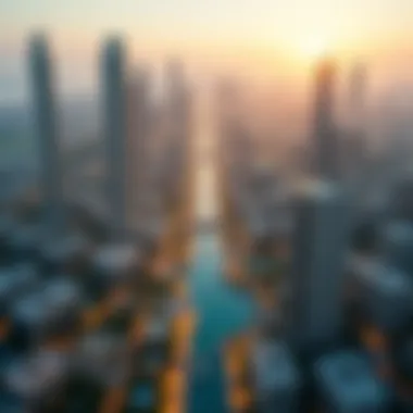 Aerial Perspective of Freehold Areas in Dubai Aerial view of Dubai showcasing freehold areas.