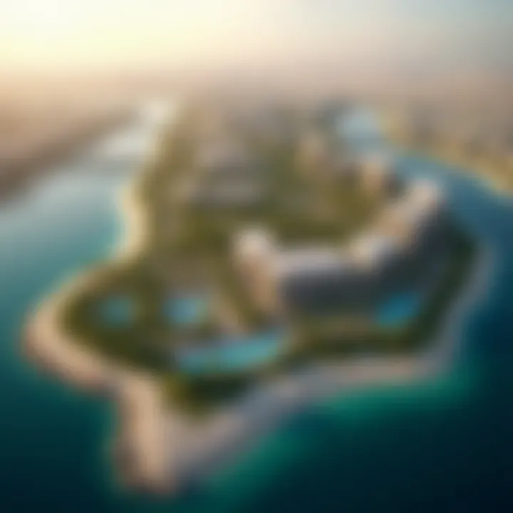 Aerial view showcasing Mira's strategic location in Dubai