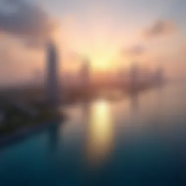 Breathtaking Marina Palm Jumeirah Skyline Stunning view of the Marina Palm Jumeirah skyline at sunset