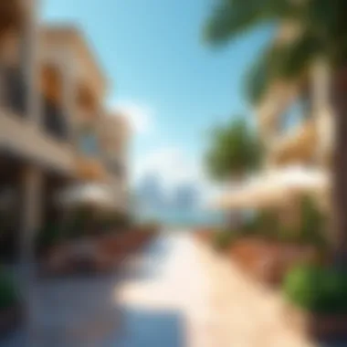 Vibrant Lifestyle at Marina Palm Jumeirah Vibrant marina lifestyle with cafes and boutiques