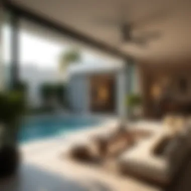 Sophisticated Outdoor Living Space Sophisticated outdoor living space in a Prime Jumeirah villa