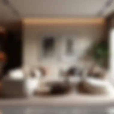 Elegant Living Space Design in Privé Residence Luxurious living room interior at Privé Residence