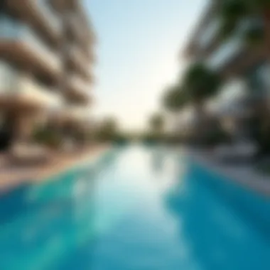 Inviting Swimming Pool Scene at Privé Residence Gleaming swimming pool area at Privé Residence