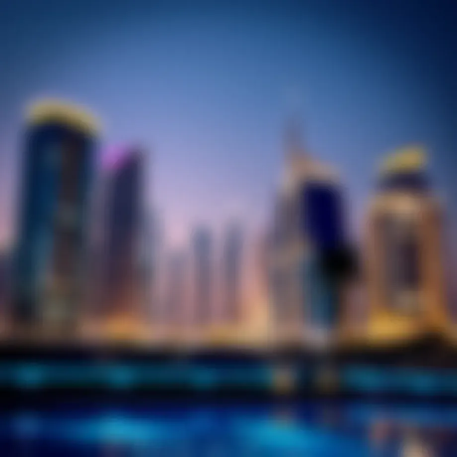 A luxurious Dubai skyline showcasing modern architecture