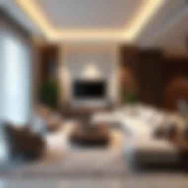 Stylish Living Room in Al Khail Gate Elegant living room in Al Khail Gate showcasing modern design