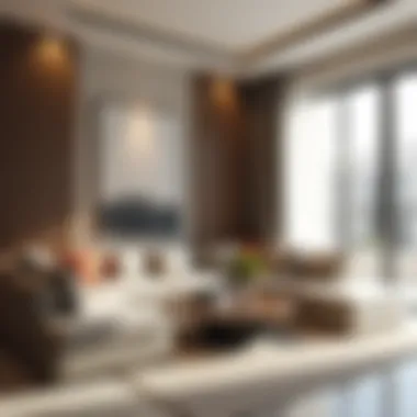 Modern Living Room Design in JVC Elegant living room showcasing modern design in Jumeirah Village Circle