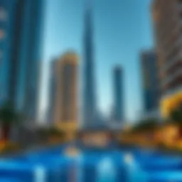 Stunning view of Standpoint Residences in Downtown Dubai