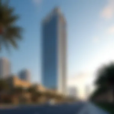 Architectural Marvel of The Atria Stunning architectural view of The Atria in Business Bay