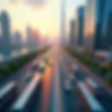Transportation Connectivity of Jumeirah Lake Towers Infographic illustrating transportation links in JLT