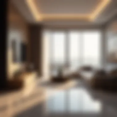 Sophisticated Luxury Apartment Interior An elegant interior of a luxury apartment in Dubai with modern decor.