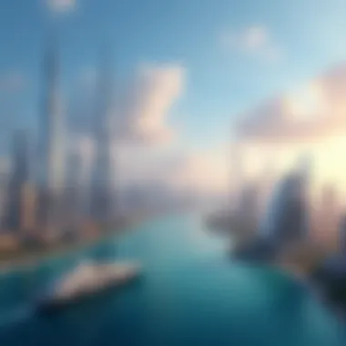 The Iconic Skyline of Dubai A panoramic view of Dubai's skyline showcasing modern architecture