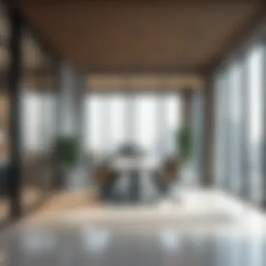 Innovative Office Partition Design in Business Bay Modern office partition showcasing innovative design