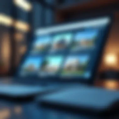 Digital Rental Listings in Dubai A modern digital interface showcasing rental listings in Dubai