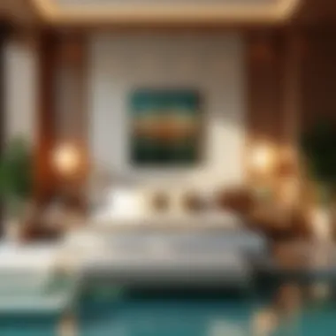 Opulence Personified: Furnishings in Private Pool Bedroom Opulent furnishings and decor in a private pool bedroom