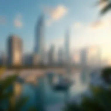 Luxurious Dubai Skyline Luxurious Dubai skyline featuring high-end properties