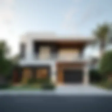 Sustainability Meets Technology in Villa Design Technologically advanced villa facade with sustainable features