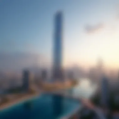 Makeen Tower: A Marvel in the Dubai Skyline Stunning view of Makeen Tower against the Dubai skyline