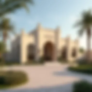 Traditional Emirati House with Wind Towers Traditional Emirati house showcasing wind towers