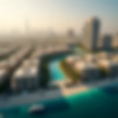 Aerial Perspective of Dubai's Luxury Properties Aerial view of luxury real estate in Dubai