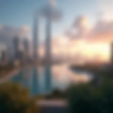 Luxurious Dubai skyline Luxurious Dubai skyline showcasing high-end properties